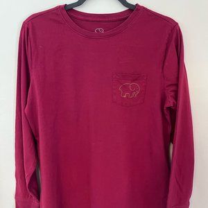 Medium maroon ivory ella long sleeve t-shirt